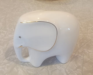 White ceramic elephant