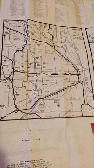 1978 "LOOP MAP Of CHICAGO" published by Geographia Map Co., Inc. copyrighted in MCMLXXVII - Framed (additional photos online) As-Is