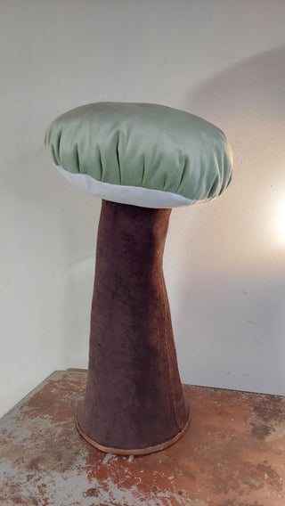 27" Large Plush Woodland Freestanding Mushroom statue Decor - made with vintage fabric, Local Artisan Made