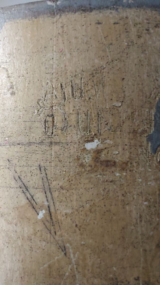 Midcentury atomic "starlight" design, cylinder printing block, textile wallpaper fabric roller print block - 23.5" As-Is