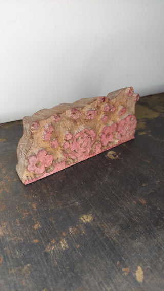 Floral Design - Primitive hand carved wooden Textile Printing Block - wallpaper, fabric, Stamp Decorative