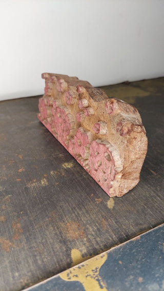 Floral Design - Primitive hand carved wooden Textile Printing Block - wallpaper, fabric, Stamp Decorative