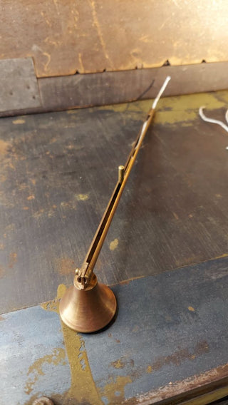 Brass Candle Lighter With Bell Flame Snuffer, includes 6 wax light strings