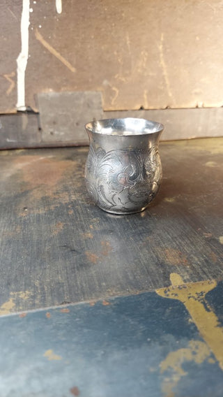Antique #873 Pattern - Silverplate, Hollowware, Scrolls, Floral Design Cup by Van Bergh Silver Plate Company (As-Is) (T&M)