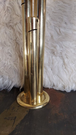 1970s Brass Coin Sorter Piggy Bank Tower, Quarters, Nickels & Dimes. (As-is)