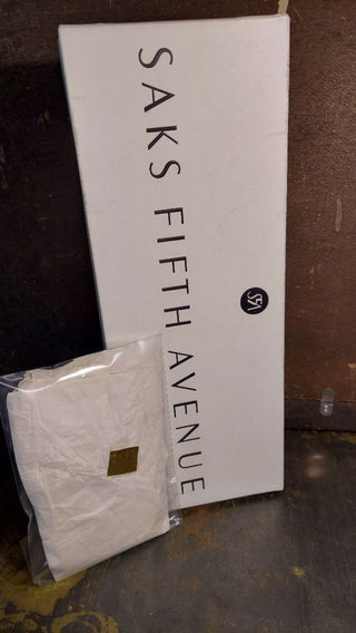 Saks Fifth Avenue - white gift or shoe box, with some decorative tissue (As-Is)