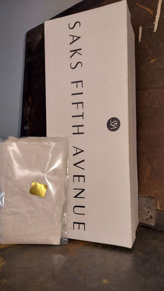 Saks Fifth Avenue - white gift or shoe box, with some decorative tissue (As-Is)