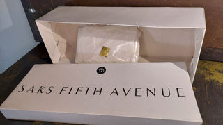 Saks Fifth Avenue - white gift or shoe box, with some decorative tissue (As-Is)