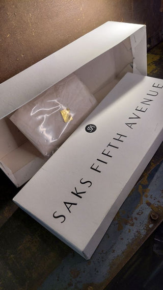 Saks Fifth Avenue - white gift or shoe box, with some decorative tissue (As-Is)