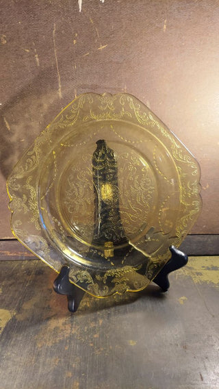 1932 - 1939 Madrid Amber Luncheon Plate - Federal Glass - Amber Depression Glass