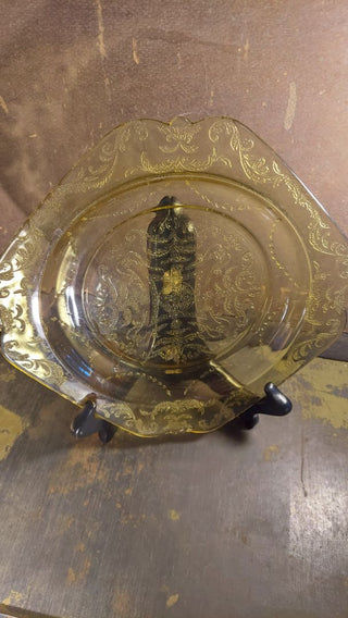 1932 - 1939 Madrid Amber Luncheon Plate - Federal Glass - Amber Depression Glass