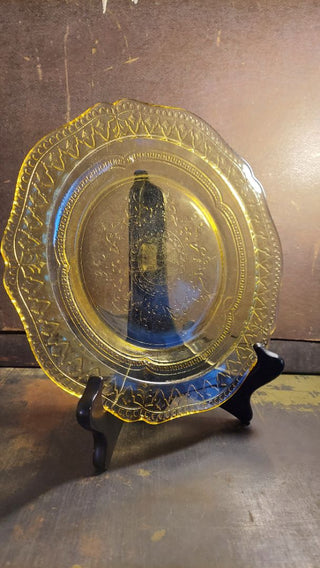 1933 - 1937 Patrician Amber Luncheon Plate by Federal Glass - Depression Glass (As-Is)