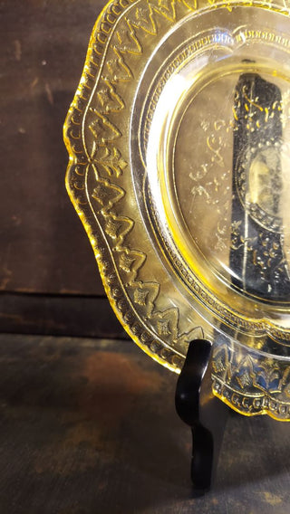 1933 - 1937 Patrician Amber Luncheon Plate by Federal Glass - Depression Glass (As-Is)