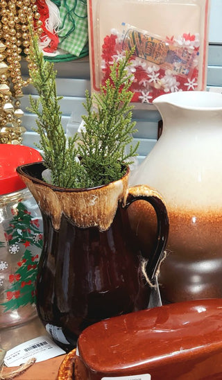 1904-1920s Brown Drip and Cream Pitcher by Roseville Pottery. RRP CO