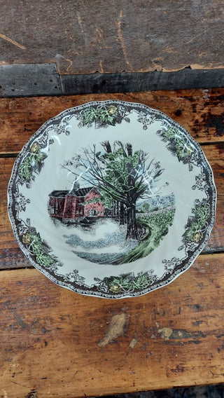 The Friendly Village ("England 1883" Backstamp) 8" Round Bowl by Johnson Brothers