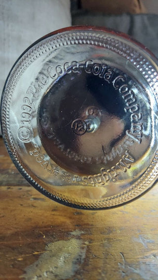 1992 Coca-Cola® "Delicious and Refreshing" glass straw dispenser - Glass and Chrome - classic design