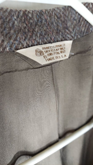 1970-80s Kenneth Roberts for Carson pirie Scott, Brown Mix Tweed herringbone wool sport coat