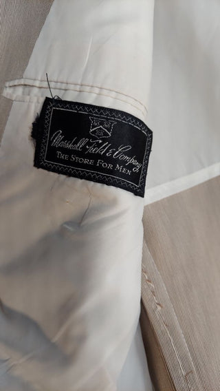 1970-80s Tan Bisque Sport Coat by Haspel for Marshall Field & Company the store for men.