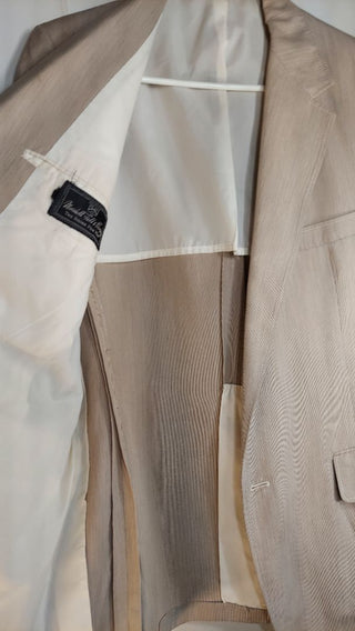 1970-80s Tan Bisque Sport Coat by Haspel for Marshall Field & Company the store for men.