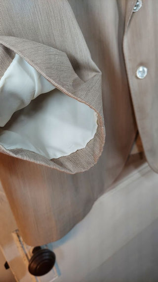 1970-80s Tan Bisque Sport Coat by Haspel for Marshall Field & Company the store for men.