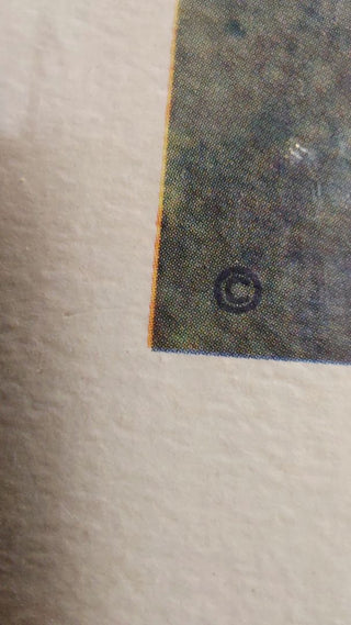 "Our Flag” by Fred Tripp, 1940s framed original lithograph art print by McCleary Hospital in Excelsior Springs, Missouri with story.