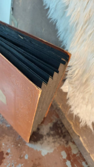 1920s "Photographs" Snap Shots Photo Album with Embossed Faux Leather Cover - 32 pages