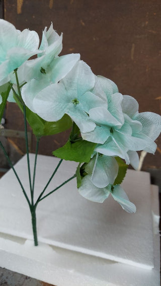 Blue - silk hydrangea flower stem