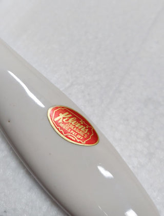 Midcentury Fork & Spoon Serving Set California Design on Hakusan Porcelain Handle with Plastic Faux Wood Utensil end (NOS As-Is)