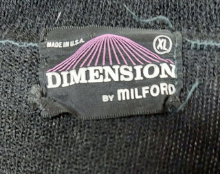 1970s Color Blocking Striped Geometric Design Knit Dagger Collar Pullover Sweater - Dimension by Milford