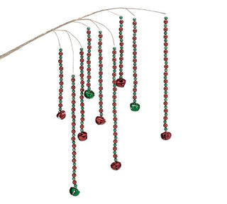 25" Red and Green Beaded Spray