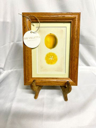 Lemon Print in Wooden Frame 5x7