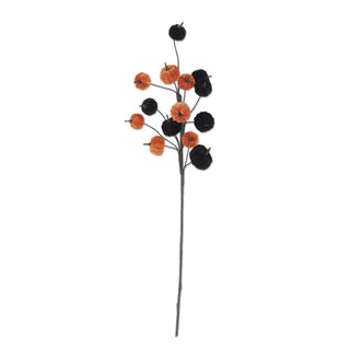 30 Inch Black & Orange Velvet Pumpkin Stem