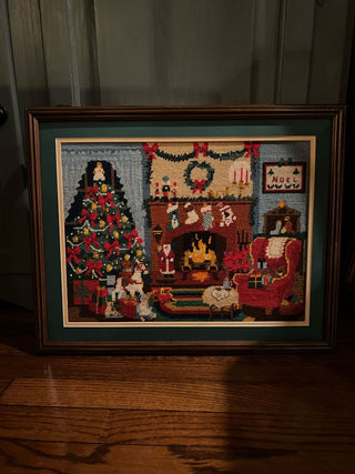 Christmas Fire Needlepoint