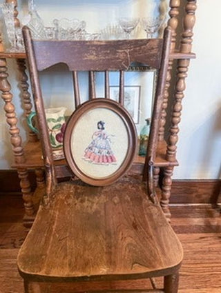 Needlepoint Lady 12x10"