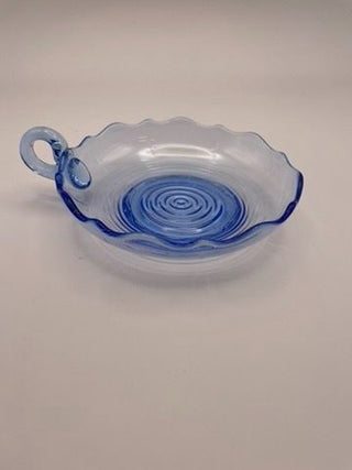 Blue Wavy Dish Sourced in Umbria Italy