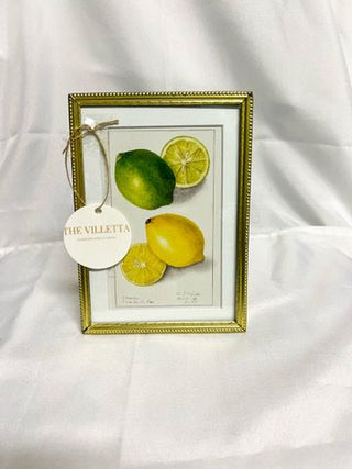 Lemons & Limes in Gold Frame 5x7