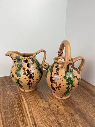 Two Cortona Olive Oil Jugs (Sourced in Tuscany)