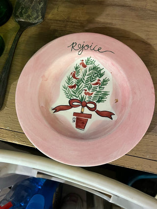 Rejoice Blush Christmas Plate