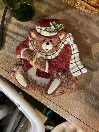 Christmas Bear Plate