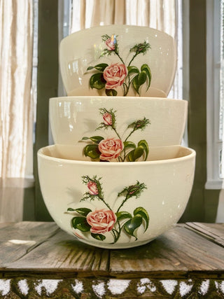 3pc Cambridge Potters Rose Bowl Set
