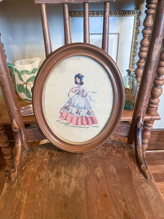 Needlepoint Lady 12x10"
