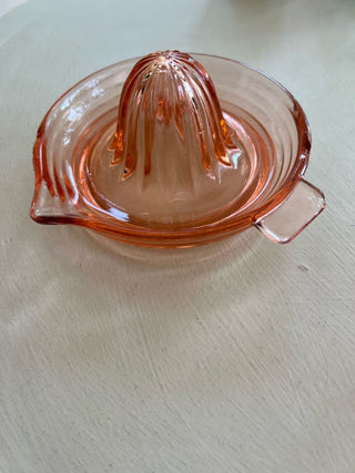 Pink Depression Era Glass Juicer