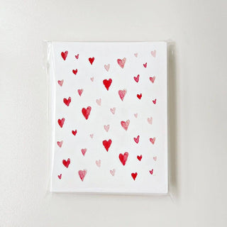 Watercolor Heart Greeting Card with Envelope