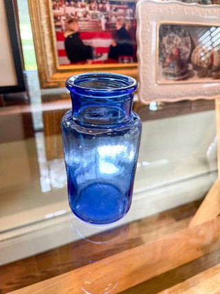 Blue Trinket Bud Vase 4x2"