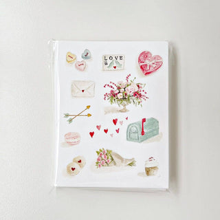 Whimsical Watercolor Valentines Day Greeting Cards