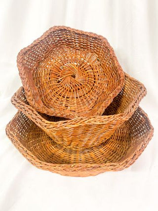Scallop Wicker Basket