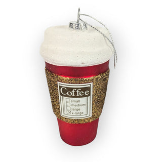 4.5" Glass Coffee Cup Ornament