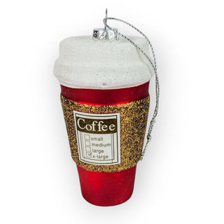 4.5" Glass Coffee Cup Ornament