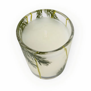 2 oz Frasier Fir Votive Candle - Pine Needle Design in Glass Vessel