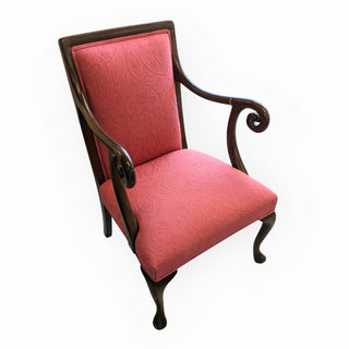 Mahogany Arm Chair with Rolled Arm